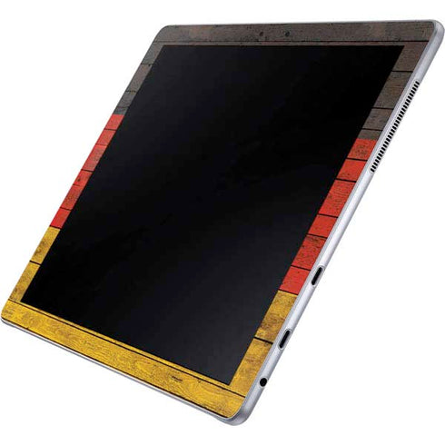 German Flag Dark Wood Galaxy Book 12in Skin